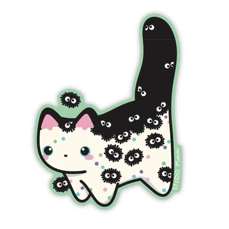 The most in demand sticker ever is back! Same adorable sticker a little larger. Soot sprite kitty is so deeply loved. Thank you for loving this cutie so much and sharing it with friends!

Size: 2.48” x 3.31” inches