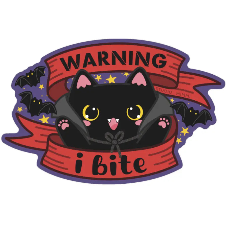 STUDIO Mimmi - Warning I Bite Vinyl Sticker

Tiny, adorable, fuzzy… but dangerous! Little danger! You’ve been warned: this cutie bites!

Weatherproof vinyl in a super matte finish.

Size 2.2” x 3.5” (inches)