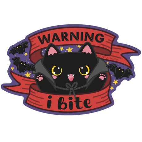 STUDIO Mimmi - Warning I Bite Vinyl Sticker

Tiny, adorable, fuzzy… but dangerous! Little danger! You’ve been warned: this cutie bites!

Weatherproof vinyl in a super matte finish.

Size 2.2” x 3.5” (inches)
