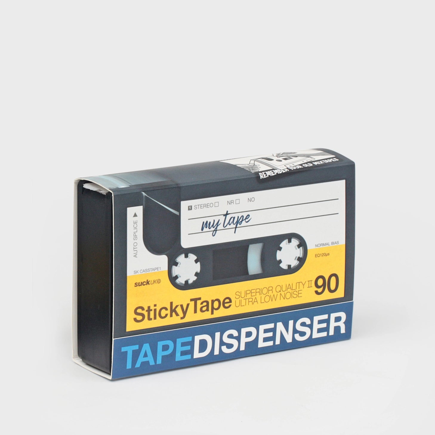 So retro it hurts! Oversize cassette tape reimagined to hold and dispense sticky tape. Made from chunky heavyweight rubber that will grip your desk. Does everything a tape dispenser would normally do, but with buckets of nostalgic charm. A great gift for the old-school music geek in your life.