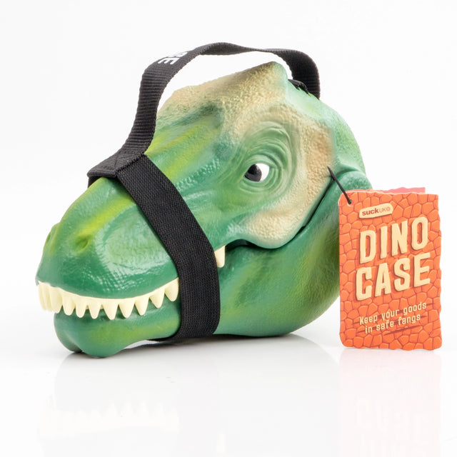 Keep your snacks safe from extinction with this fierce T-Rex head lunchbox. Made from durable polypropylene with a secure silicone lining and a sturdy fabric carry handle, it’s tough enough for any Jurassic adventure. Big enough for sandwiches, fruit, and treats — or for storing toys, crayons, or fossils — this versatile case is perfect for school, play, or travel.