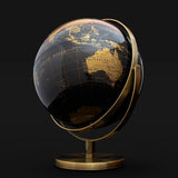 Introducing World Tour – the latest super-premium addition to our Iron &amp; Glory range. A 20cm black and gold double axis globe with a brushed metal frame and base. It’s a beauty!

Premium 20cm double-axis globe