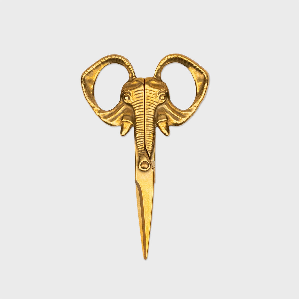 Big, bold, and beautifully designed — these No Bull! Jumbo Scissors are shaped like an elephant, combining strength, precision, and a touch of wild charm. With sharp stainless steel blades and a brass-plated finish, they’re perfect for everything from crafts to haircuts — and guaranteed to stand out on any desk or dressing table.