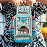 Keep your food safe and secure in this retro lunchbox.

There's plenty of space in the Lunch-Bot for all the essentials - sandwiches, fruit and even a sneaky chocolate bar! Make mealtimes and your lunchtime fun again with this great alternative to typical lunchboxes.