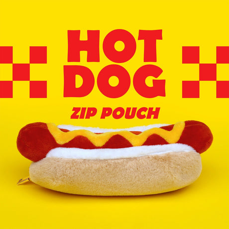 Store stationery or other small items 
Plush hot dog shaped case with gold zip. Store your belongings in style by filling your hot dog bun full. Yum!

Plush Zip Pouches designed and made by SuckUK
Juicy, tasty, sweet and sour. And very cute. Stuff your stuff into something soft, and squishy. Delicious looking plush zip pouches look like foodie treats but instead of calories, they hold your everyday essentials. From cheesy slices to sickly treats, each pouch is designed to be irresistible and practical. Perf