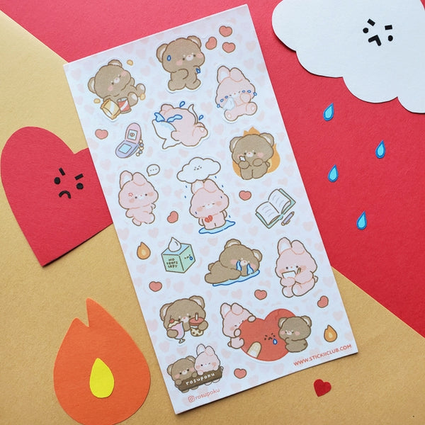 Sad Sweethearts Sticker Sheet