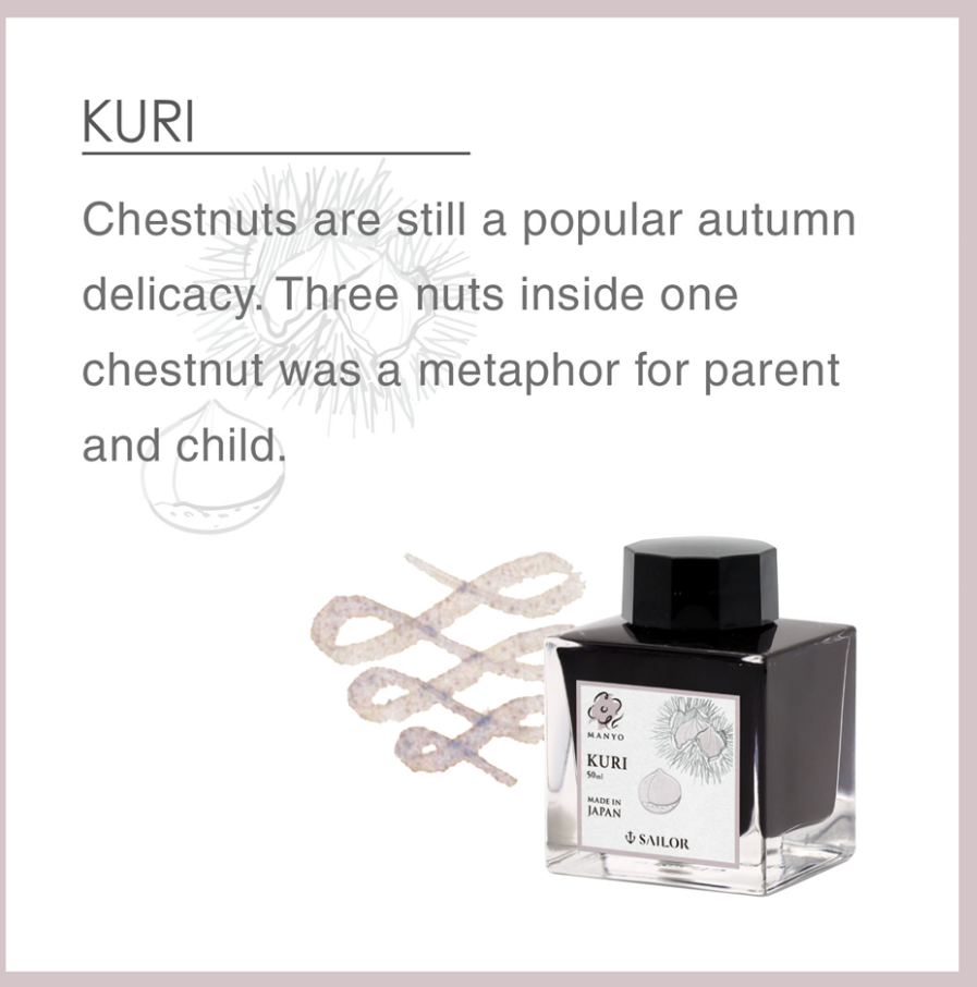 Sailor Professional Gear Slim Manyo 3 Fountain Pen and Ink Set " Chestnut" Limited Edition