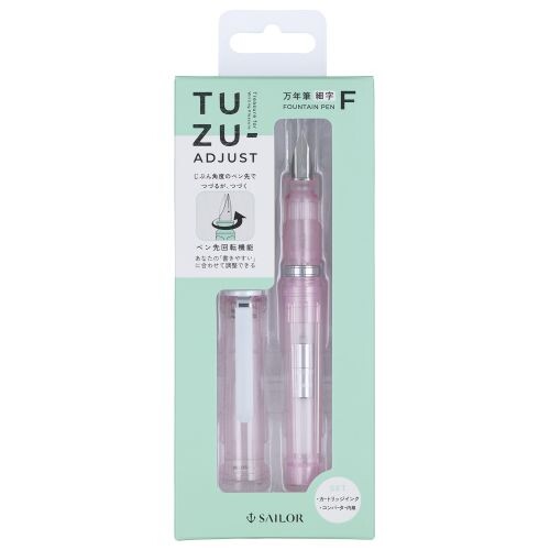 Sailor TUZU ADJUST Fountain Pen Glassy Blister Pack - Crystal Cherry