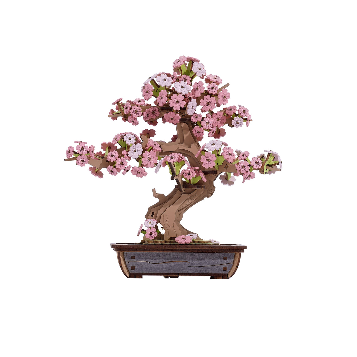 Bring the serene beauty of nature into your home with this captivating DIY 3D wooden puzzle kit, featuring a delicate cherry blossom bonsai tree. This enchanting puzzle lets you craft a stunning, intricate tree adorned with blooming cherry blossoms, all from precision-cut wooden pieces that fit together seamlessly. Perfect for displaying in your home or office, this elegant puzzle serves as a reminder of the peaceful beauty of cherry blossoms in bloom.