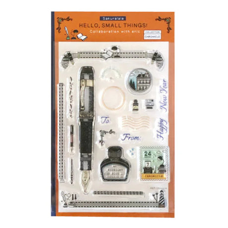 If you're looking at this set and wondering what you can use it for, but love the details, let us help you a bit. This set is made as a frame that can be used whichever way your imagination goes. It can be to add that special touch to a scrapbook or journal page, greeting card, Nengajyo, etc... Don't limit your imagination with this HST™ Chronicle set! Its truly important to document those dreams and special memories!