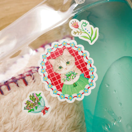 Sanby Multi-Sticker Arisa Shimoda - Flower and Cat