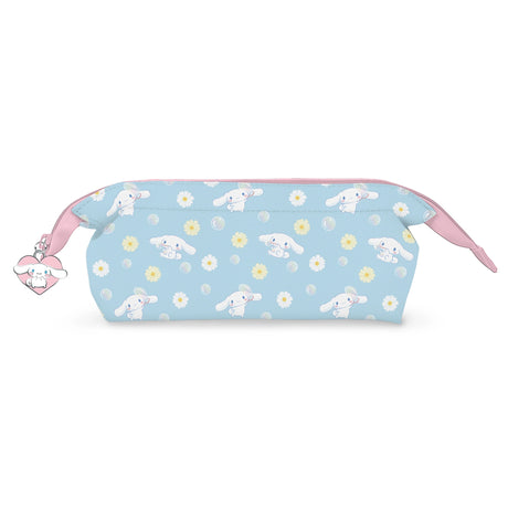 Keep your essentials cute and organized with this Cinnamoroll™ Pencil Pouch! Made of vegan leather with a wide-opening design, it features an adorable allover print and a Cinnamoroll heart-shaped enamel zipper charm—perfect for storing pens, pencils, and other small essentials, and gifting for this Easter and Spring season.

• 8.5"l × 2.5"w × 3.5"h 
• Vegan leather
• Metal-and-enamel Cinnamoroll zipper charm

© 2026 SANRIO CO., LTD.   Used Under License.