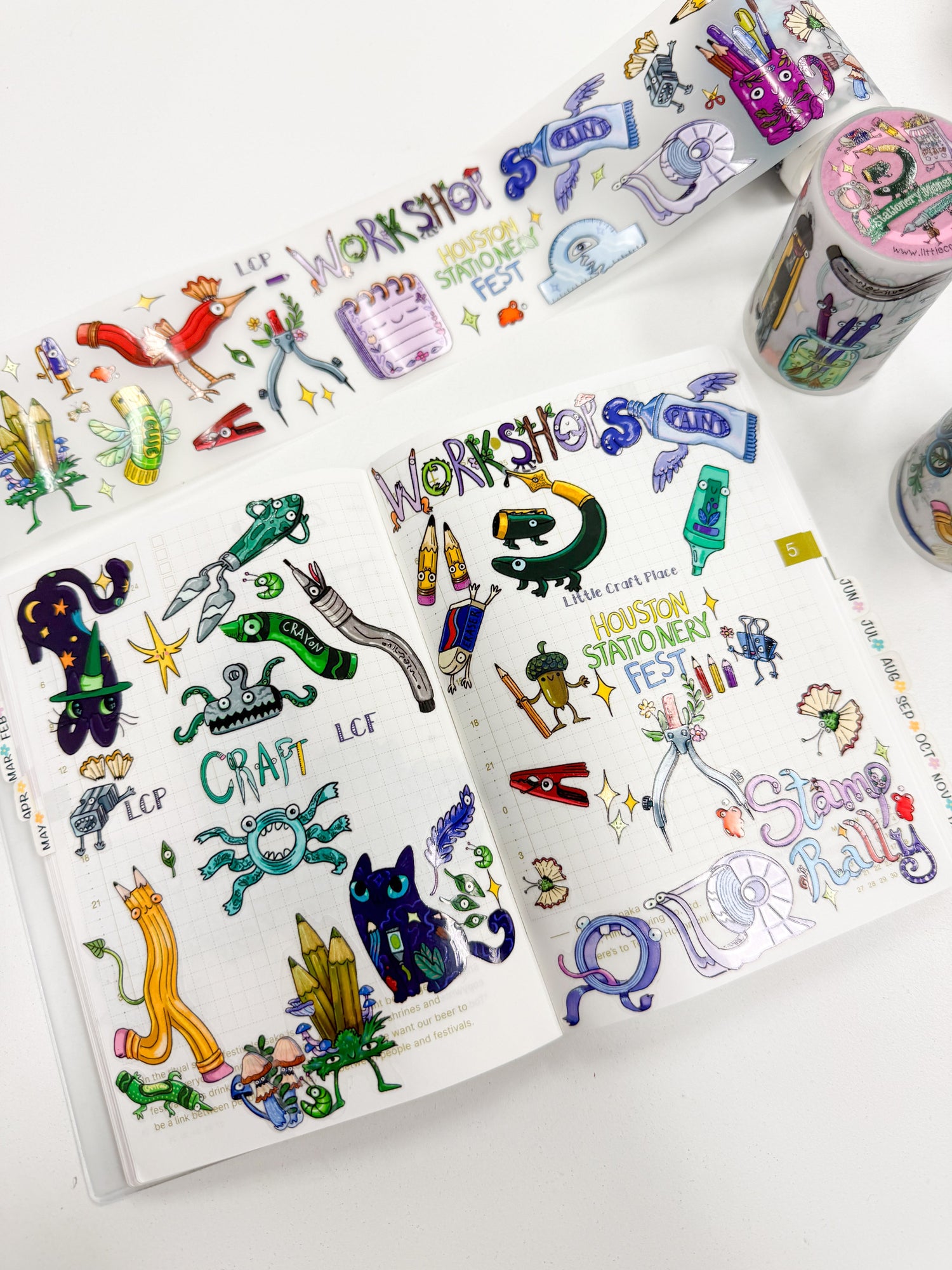 Sara Szewczyk x Little Craft Place Pre-cut PET Tape - Stationery Monsters