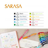 A standout achievement in the world of pen design, the Sarasa Clip has it all—a well-designed body with a comfy rubber grip, a sturdy retractable tip, a large spring push clip that attaches easily to thick pockets and book covers, and smooth, vibrant ink in a stunning variety of colors and tip sizes. The ink is pigmented and features great water, fade, and feather resistance.