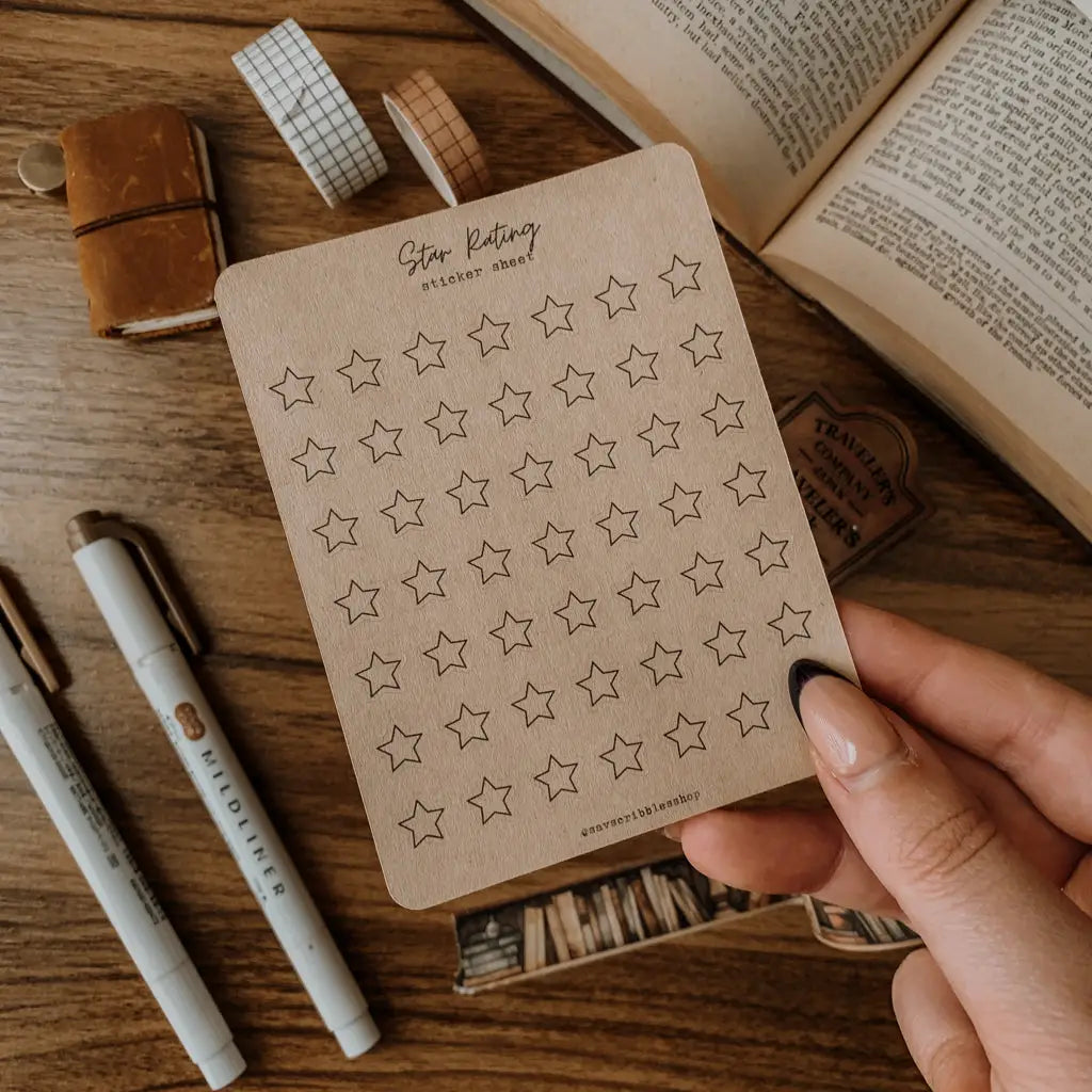 kraft sticker paper
3.25 x 4.25 inches&nbsp;
color may vary slightly from your monitor&nbsp;
made in-house and handled with cozy care

Includes one sticker sheet