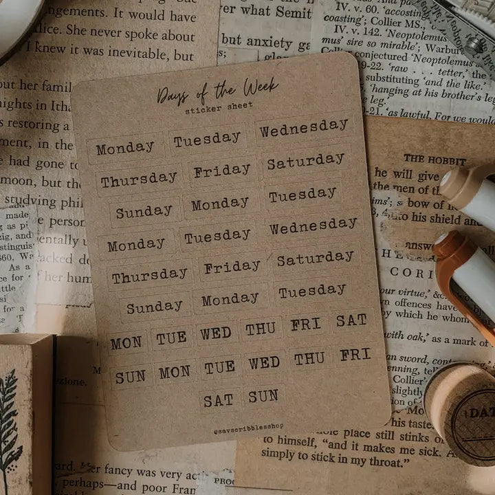 kraft sticker paper
3.25 x 4.25 inches&nbsp;
color may vary slightly from your monitor&nbsp;
made in-house and handled with cozy care

Includes one sticker sheet