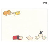 This letter set features the charming texture of cotton paper and a compact size that makes it easy to gift. These designs capture the essence of writing a warming letter the process of mailing it out to loved ones. With a warm and light touch, it depicts the natural cuteness of the rabbits, offering plenty of illustrations to use across multiple letters and envelopes.