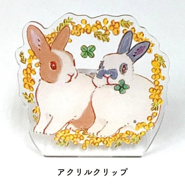 This clip can be rotated 360° and reoriented to suit the application.
The transparent clip makes you feel happy when you suddenly see it in your daily life.
If you like rabbits and are fans of Shinako, they are so cute that you will want both patterns. It's perfect for your own everyday use as well as a gift!

Size: 49 x 49mm
Material: Acrylic