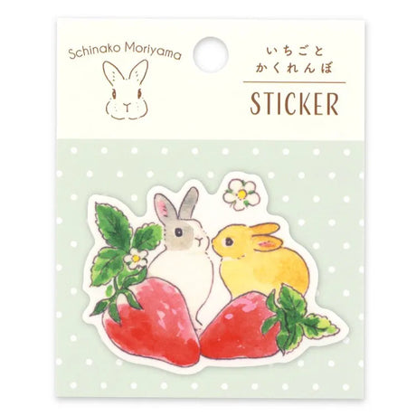 Schinako Moriyama Hide and Seek with Strawberries Vinyl Sticker

Stick it in a notebook or put it in a smartphone case!
Decorate whatever you want with this cute vinyl sticker.
Art by Schinako Moriyama