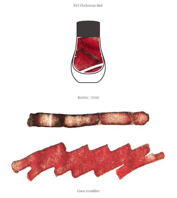 Dominant Industry Pearl Ink 25ml - Christmas Red