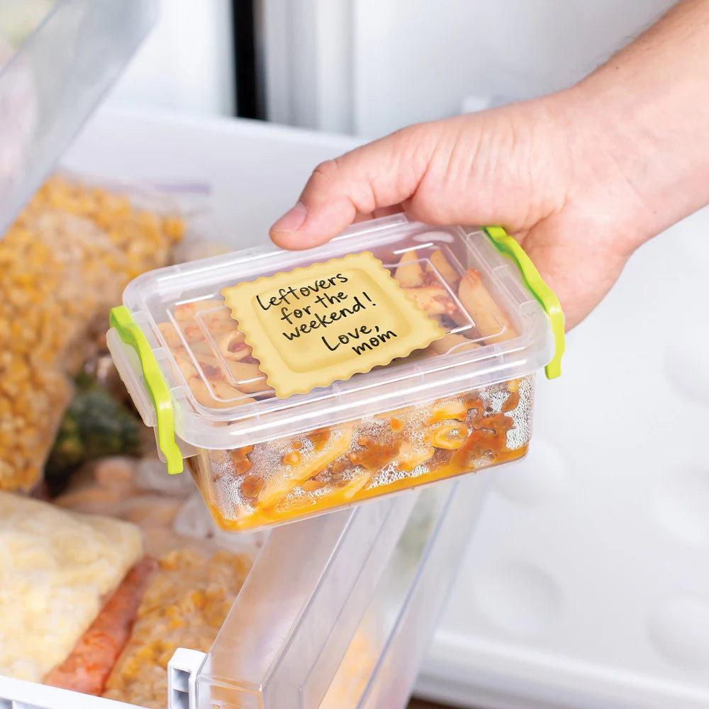 Pasta-bly the cutest sticky notes ever.

Stick a fork in your to-do list—Fred’s Scribbioli is served! These ravioli-shaped sticky notes are stuffed with charm and perfect for bite-sized reminders or saucy little love notes. Each set includes two pads with 75 sheets each and comes packed in a gift-ready backer card.