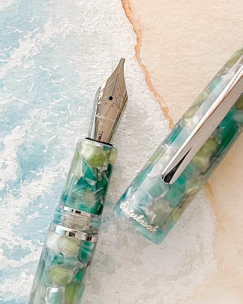 Esterbrook Estie Sea Glass – Penna Stilografica Con Finiture Rodiate, Punta M