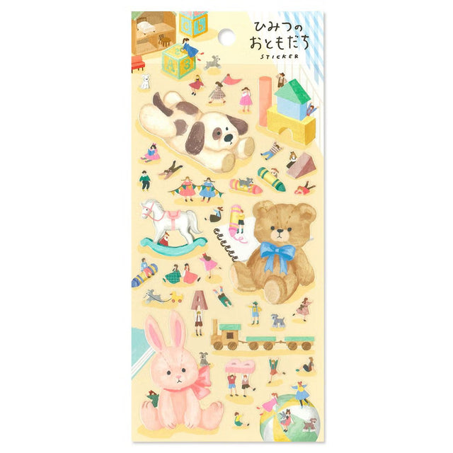 Secret Friend Sticker Sheet - Secret Toy Play

These stickers depict the little people in their daily lives.
By using the large motif pieces and the dwarf pieces together,
you can enjoy decorating with a storyline!

• This package includes 1&nbsp;sheet of sticker
• Material: Transparent PET * Matte varnish
• Package measures approx. 8" x 3.5"
• Made in Japan