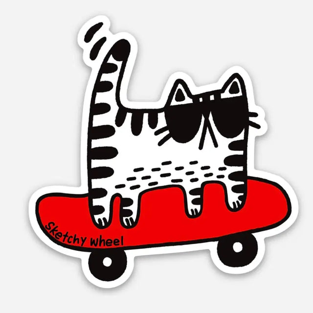Cat On A Skateboard Vinyl Sticker by ShangDaili

Only a true cat person would understand exactly how to capture a cats complex personality in a single image. ShangDaili is the perfect artist to represent all cat lovers with their wonderful art!