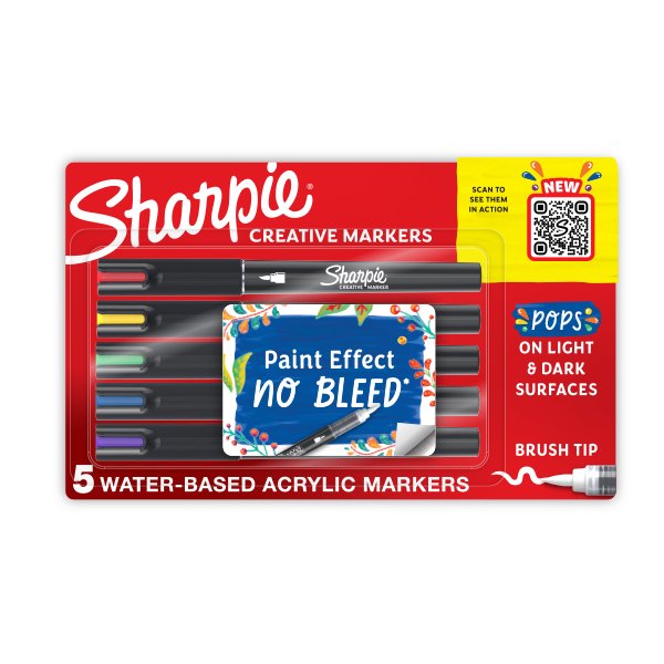 Sharpie Creative Markers Brush Tip 5 Color