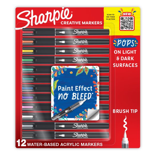 Sharpie Creative Markers Brush Tip 12 Color