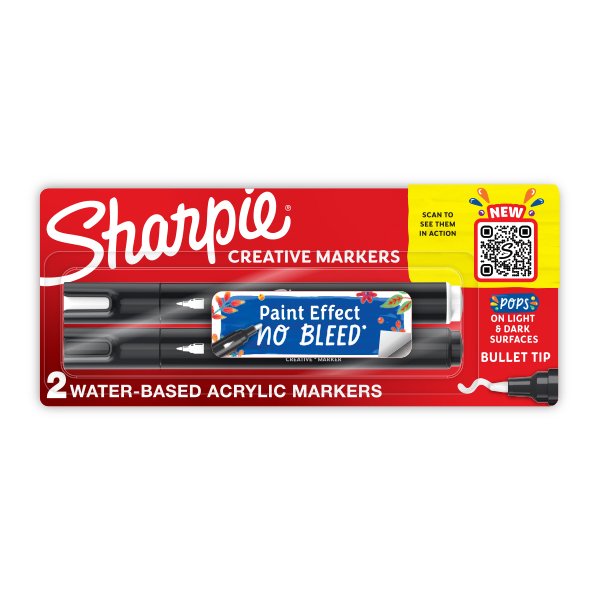 Sharpie Creative Markers Bullet Tip 2 Color (Black & White)