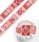 Every witch knows there's a potion for just about everything... This monochromatic red washi tape is filled with charming little potion bottles, each one labeled with its own magical purpose.