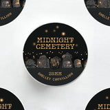 Step into a quiet summer evening beneath the moonlight with Midnight Cemetery Washi Tape.