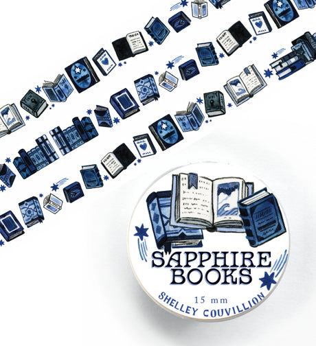 Add a little literary magic to your crafts with this Sapphire Books Washi Tape!