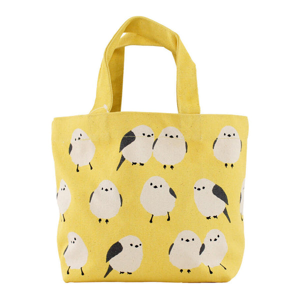 Shima Enaga Bird Mini Tote Bag / Lunch Bag Yellow