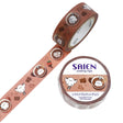 SAIEN Washi Tape - Long-tailed Tit & Hot Chocolate Washi Tape