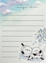Shima Enaga Snow Birds Sunrise Mini Notepad