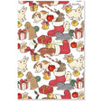 This postcard is packed with the unique world of Shinako Moriyama, featuring rabbits and Christmas patterns spread out everywhere. It features a beautiful gold leaf message. These are warm postcards brighten up your Christmas atmosphere.