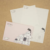 Shinzi Katoh Cat Hill Letter Set - Pink
