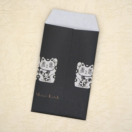Shinzi Katoh Small Money Envelope - Dual Maneki-neko (3 pcs)