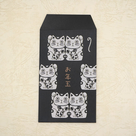 Shinzi Katoh Small Money Envelope - Dual Maneki-neko (3 pcs)