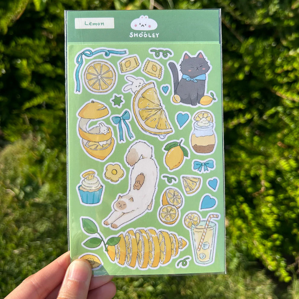Shooley - Lemon Vinyl Sticker Sheet – Little Craft Place