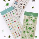 Shooley Lucky Clover Sticker Sheet

Clear vinyl sticker sheet. Each sheet comes with a backing card. Sticker material is water resistant.