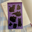 Shooley - Black Cat Vinyl Sticker Sheet

Matte vinyl sticker sheet.
Size: ~ 4 x 6 inches (10cm x 15cm), backing card 4 x 6.7 inch.
Each sticker sheet comes packaged in a sleeve with backing card.