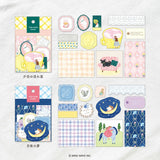 Material flake stickers with pieces of various designs are now available!
The lineup is rich in variation, such as all-over patterns that can be used as bases, frames that can be used as accent frames, and motif illustrations that are perfect for the main one.
Please enjoy it with any combination you like.

12 patterns× 4 pieces each (48 pieces in total)