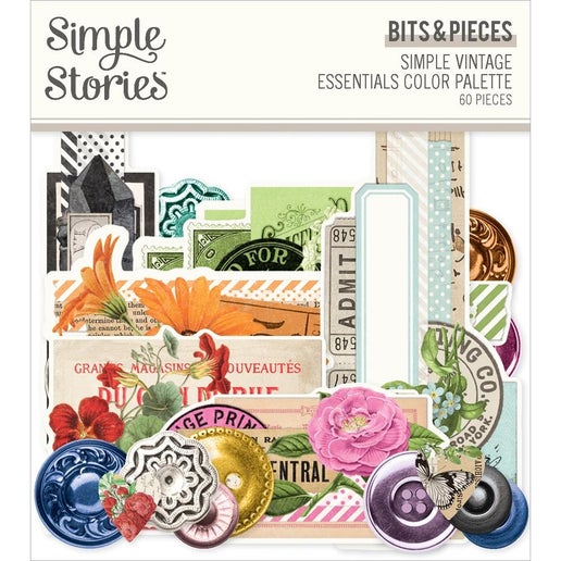 Simple Vintage Essentials Color Palette Die-Cuts 60/Pkg – Little Craft ...