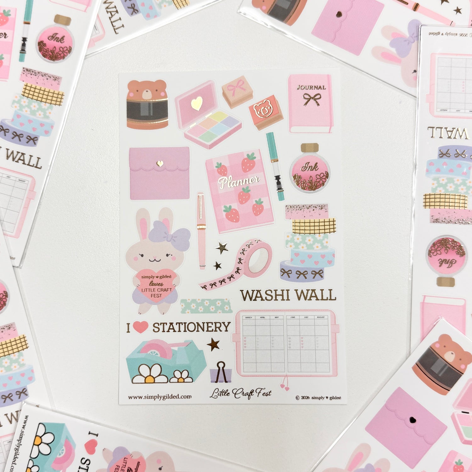 Simply Gilded Sticker Sheet - Little Craft Fest 2026 Exclusive

Celebrate the magic of Little Craft Fest with this limited‑edition sticker sheet from Simply Gilded. Designed exclusively for the fest event, this sheet features the signature elegance and charm the brand is known for—perfect for collectors and everyday planners alike.
