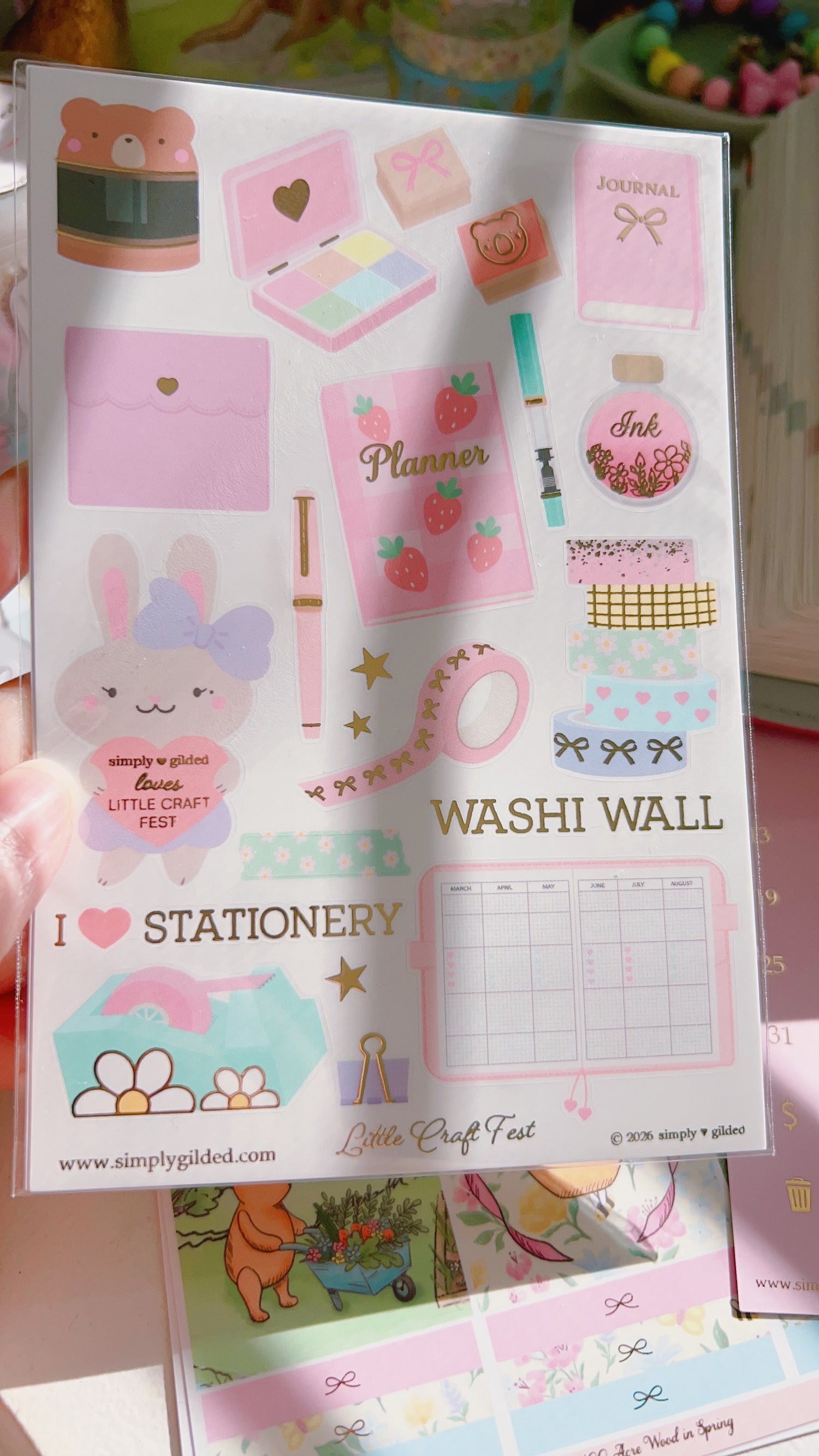 Simply Gilded Sticker Sheet - Little Craft Fest 2026 Exclusive