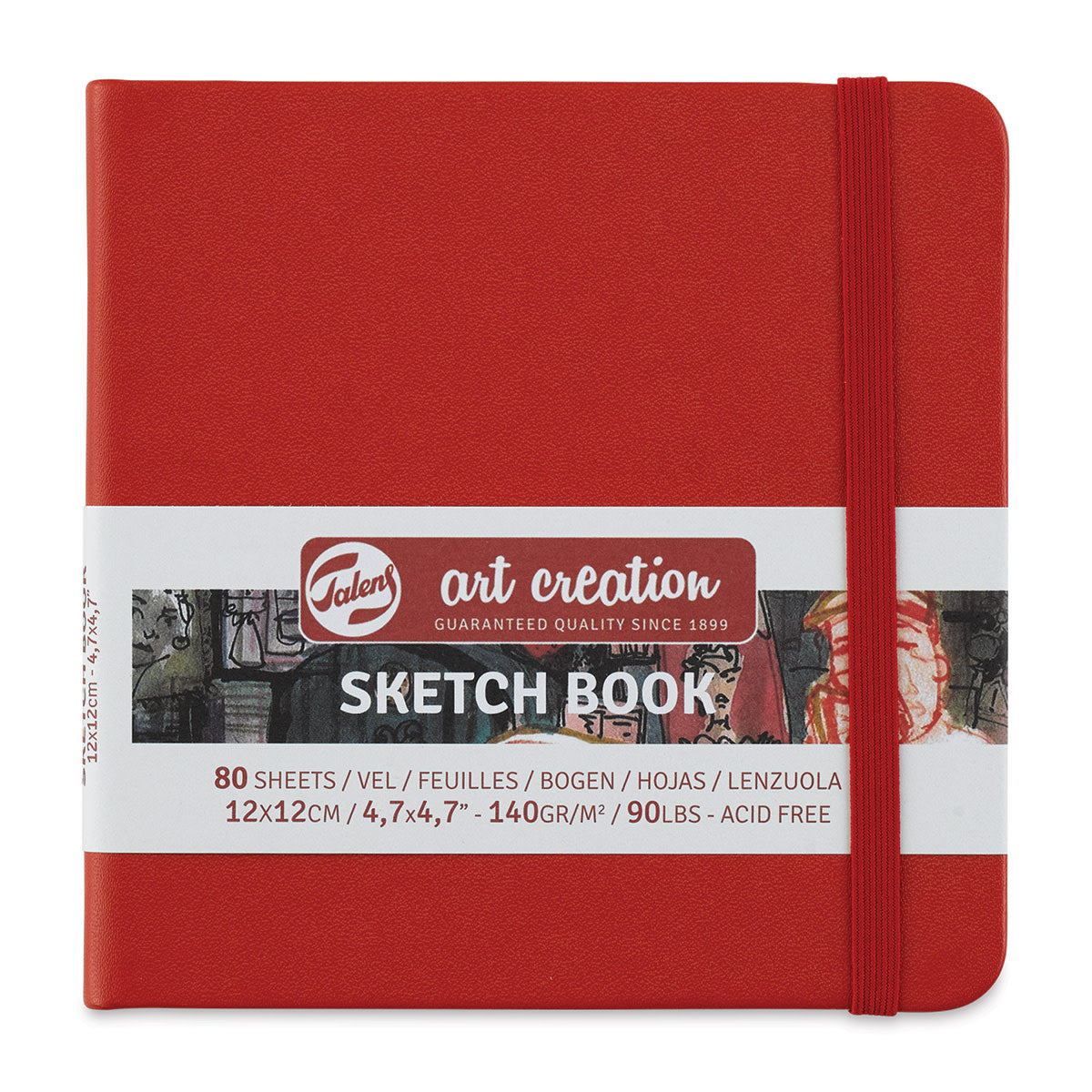 Cuaderno de bocetos 4,7" x 4,7" rojo