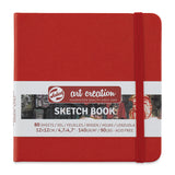 Cuaderno de bocetos 4,7" x 4,7" rojo